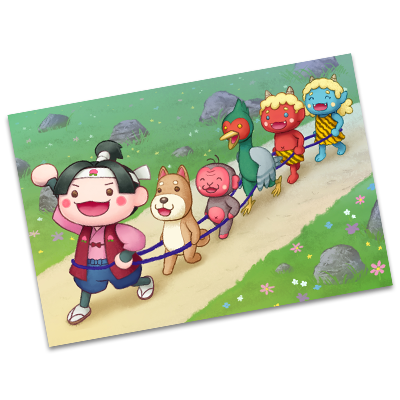 ももたろう 鬼も一緒に電車ごっこ