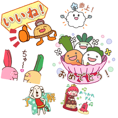 スプリングスのLINEスタンプサンプル